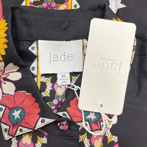 NWT Johnny Was Rosalynda Silk blend Floral Button-Up Blouse Shirt Multicolor XS - Picture 9 of 13